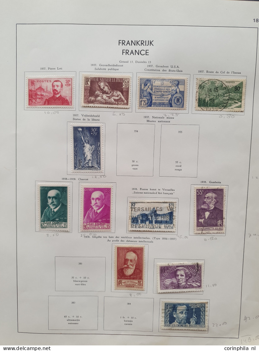 1849/2003 collection used and */** with better items (incl. Yv. no 33) Face value, miniature sheets and booklets in 2 Da