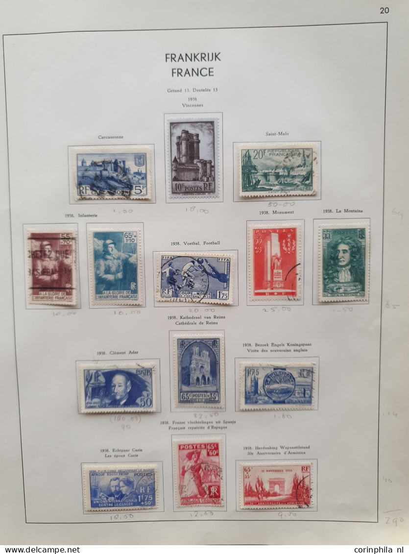 1849/2003 collection used and */** with better items (incl. Yv. no 33) Face value, miniature sheets and booklets in 2 Da