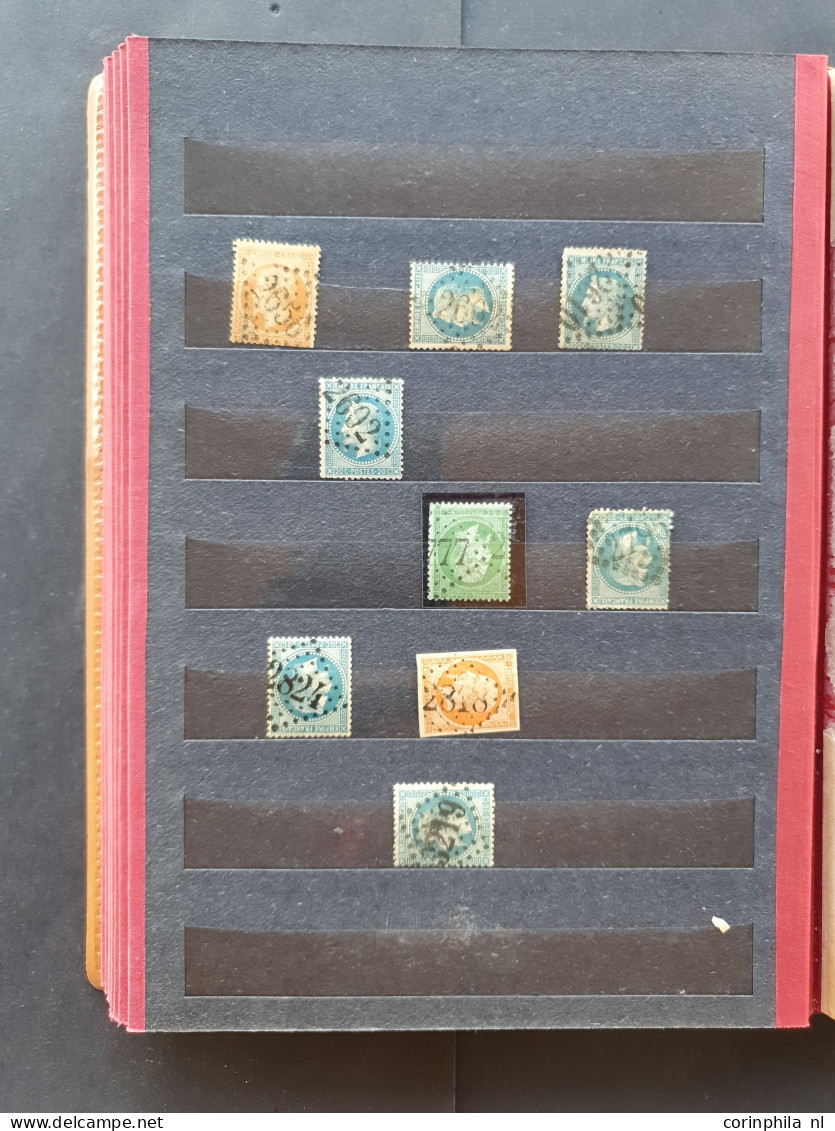 1855c. onwards mainly postmarks (totally ca. 350 ex.) including gros and petit chiffres in small stockbook