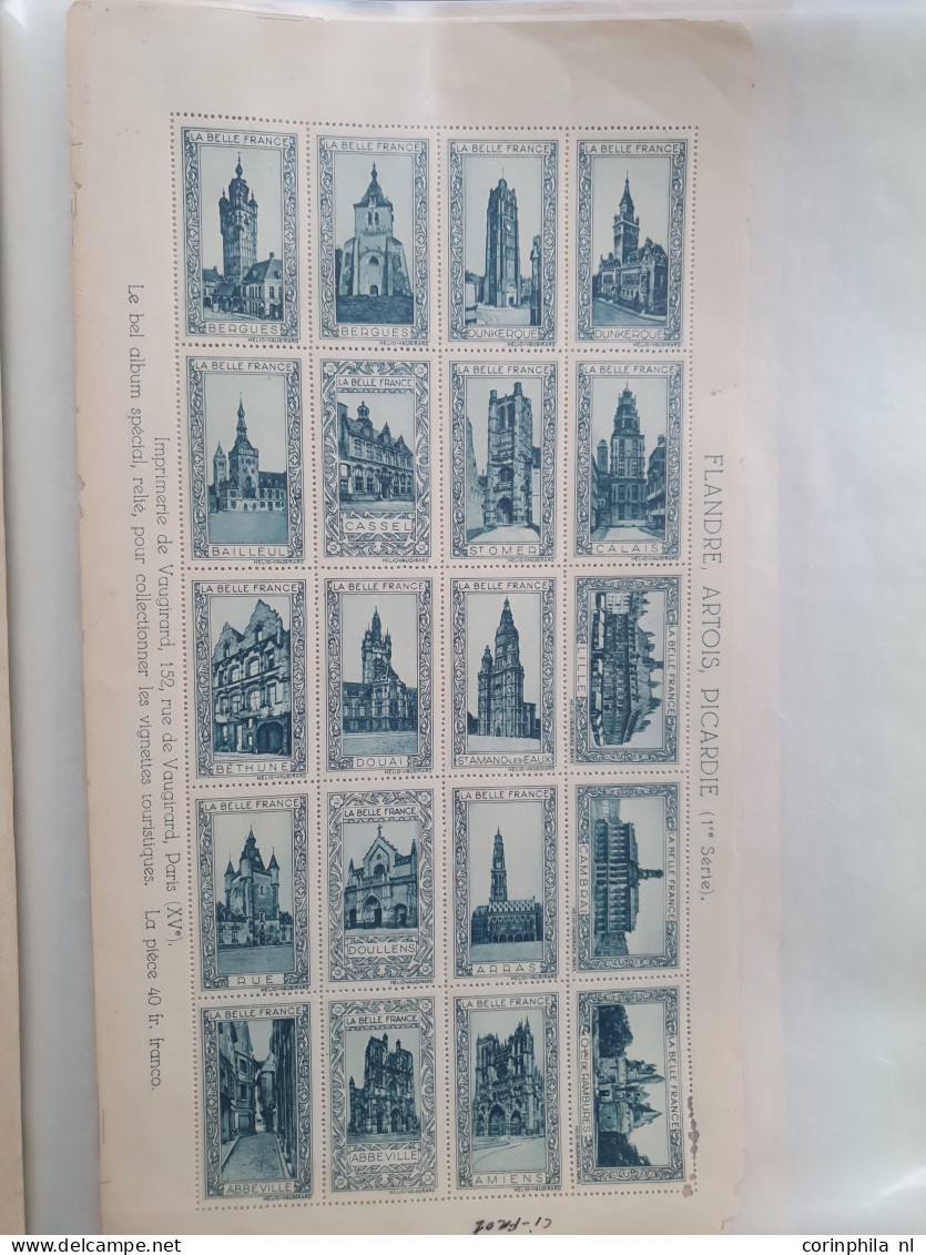 1930-1940 Ca., Poster Stamps, About 70 Mainly Complete Sheetlets Of 20 Stamps (all Different) With City Views And Landsc - Autres & Non Classés