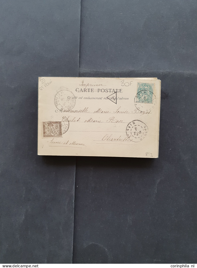 Cover 1900c. onwards 90c. picture postcards all with postage due stamps including some Belgium in envelope