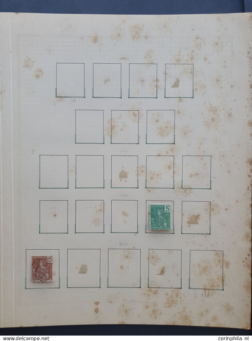 1892/1940c. collection used and * with better items and sets on album leaves in folder 