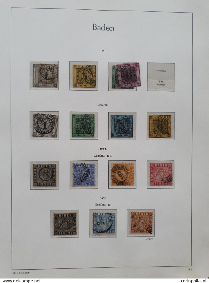 1851/1900 Extensive Collection Mostly Used With Many Better Item In Good Quality Including Baden Mi. No. 21, Bayern Almo - Other & Unclassified