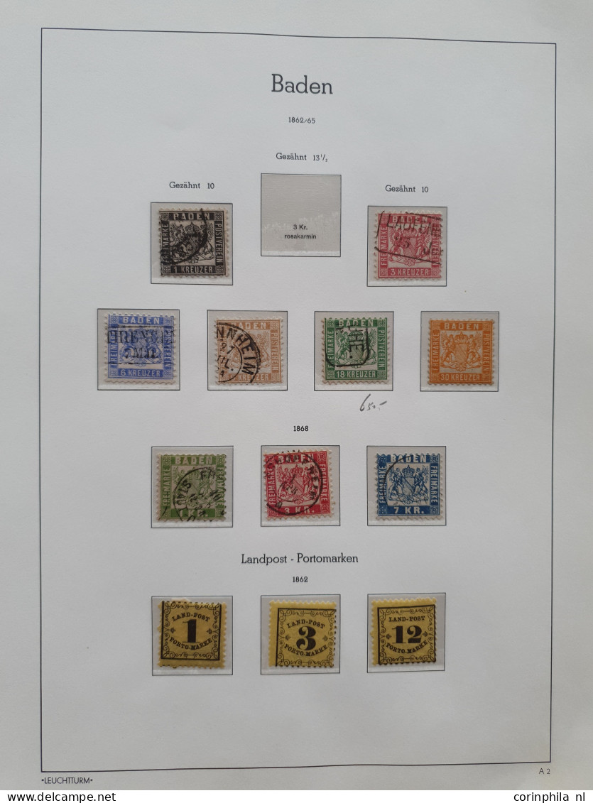 1851/1900 Extensive Collection Mostly Used With Many Better Item In Good Quality Including Baden Mi. No. 21, Bayern Almo - Other & Unclassified