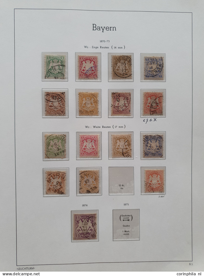 1851/1900 extensive collection mostly used with many better item in good quality including Baden Mi. no. 21, Bayern almo