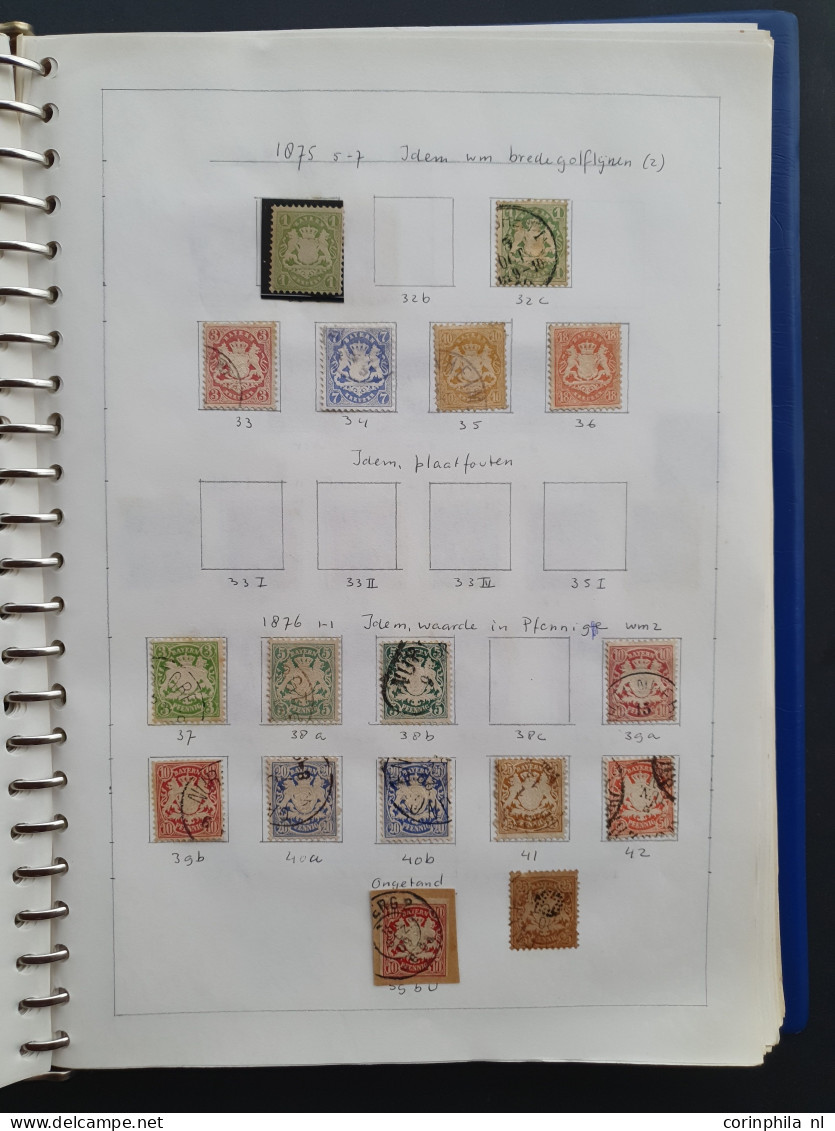 1851c. onwards collection with many better items (partly in mixed quality and some forgeries) in binder and folder