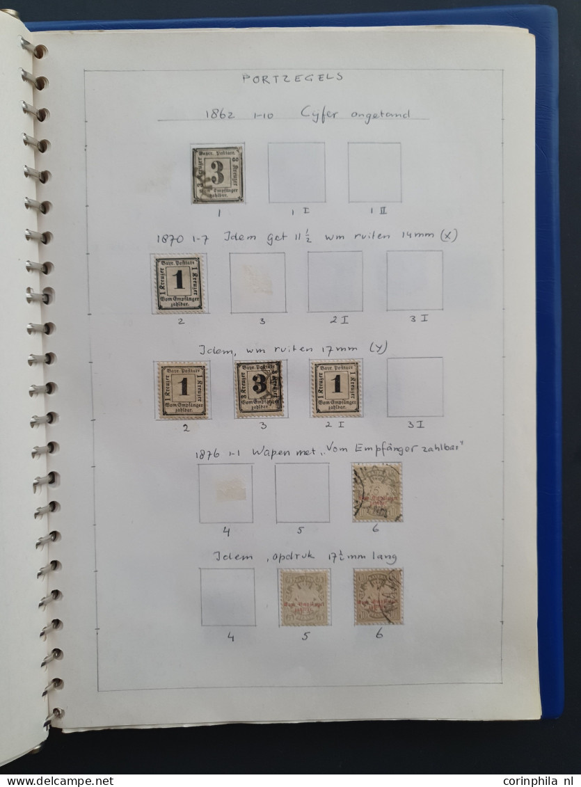 1851c. onwards collection with many better items (partly in mixed quality and some forgeries) in binder and folder