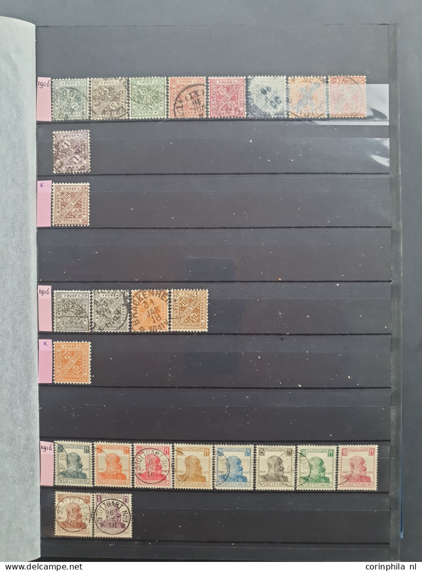 1851/1919 mostly used stock with better items, large number of stamps in 5 stockbooks and folder