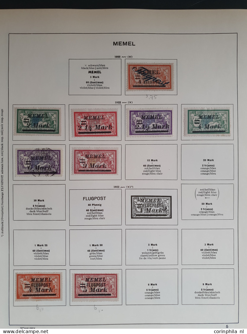 1850-1939, collection including Plebiscite areas and better stamps in mixed quality in Schaubek album