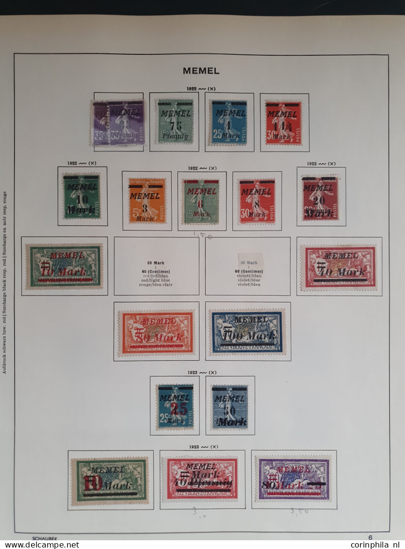 1850-1939, collection including Plebiscite areas and better stamps in mixed quality in Schaubek album