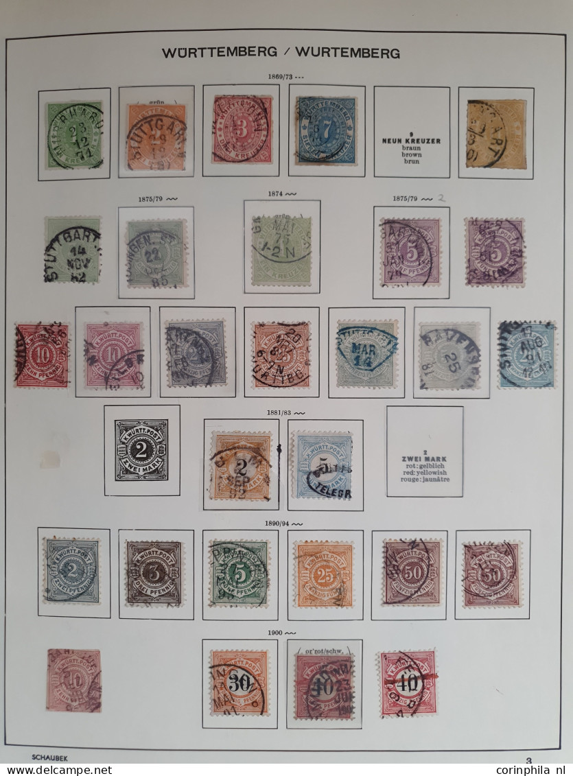 1850-1939, collection including Plebiscite areas and better stamps in mixed quality in Schaubek album