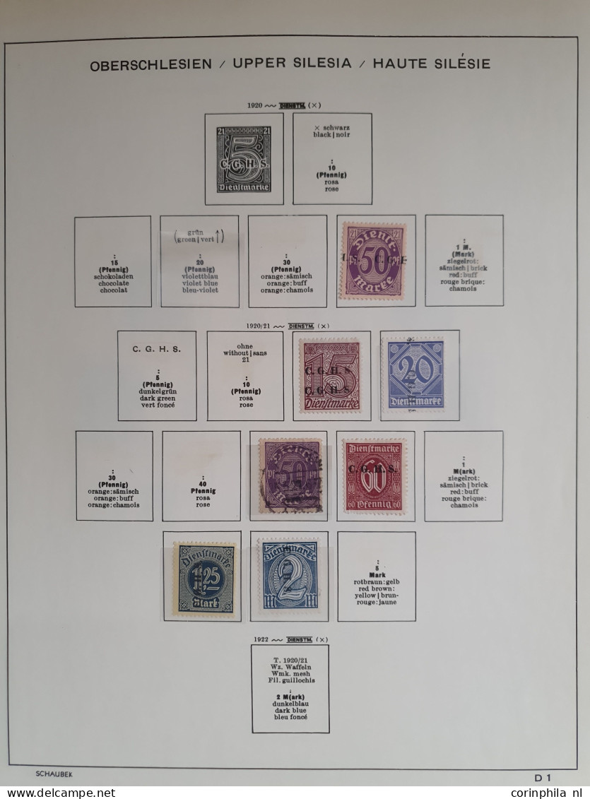 1850-1939, collection including Plebiscite areas and better stamps in mixed quality in Schaubek album