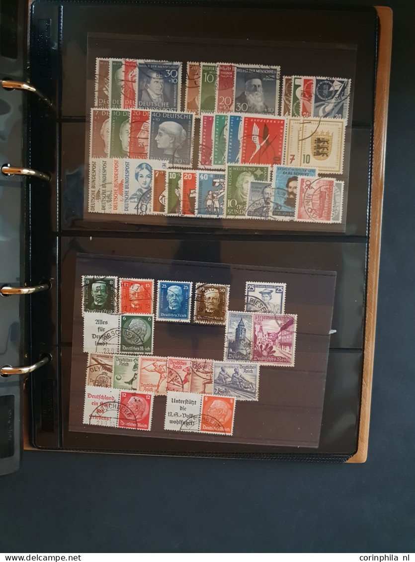 1852 onwards collection German States and some German Empire including postmarks and Michel catalogue 'Plattenfehler auf