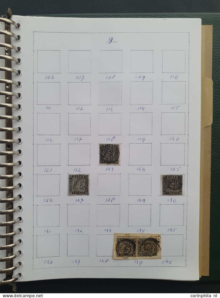 1851-1860 ca., collection of over 350 circulair numeral cancellations on various issues in mixed quality in ring binder