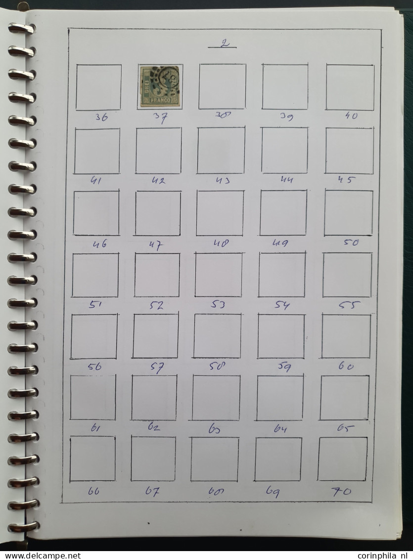 1850-1860 ca., collection of over 400 cog wheel cancellations (Mühlrad stempel) on various values and emissions in mixed