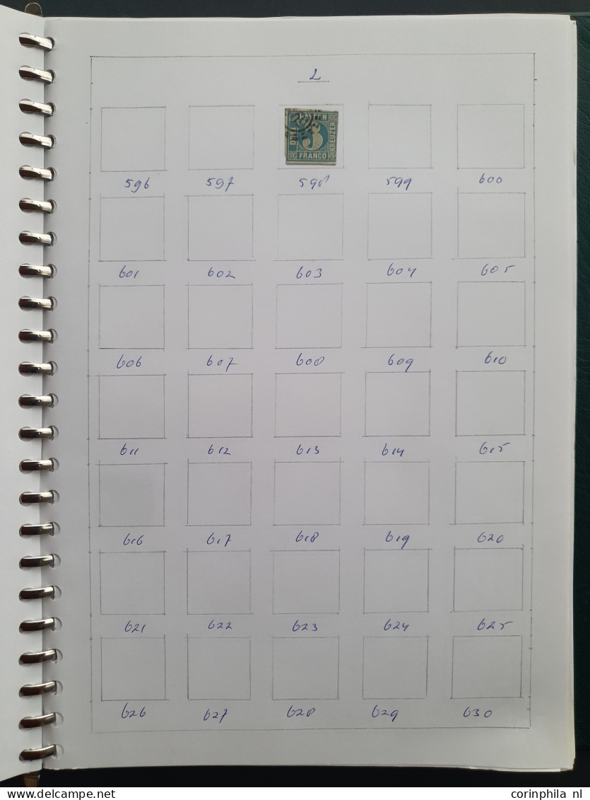 1850-1860 ca., collection of over 400 cog wheel cancellations (Mühlrad stempel) on various values and emissions in mixed