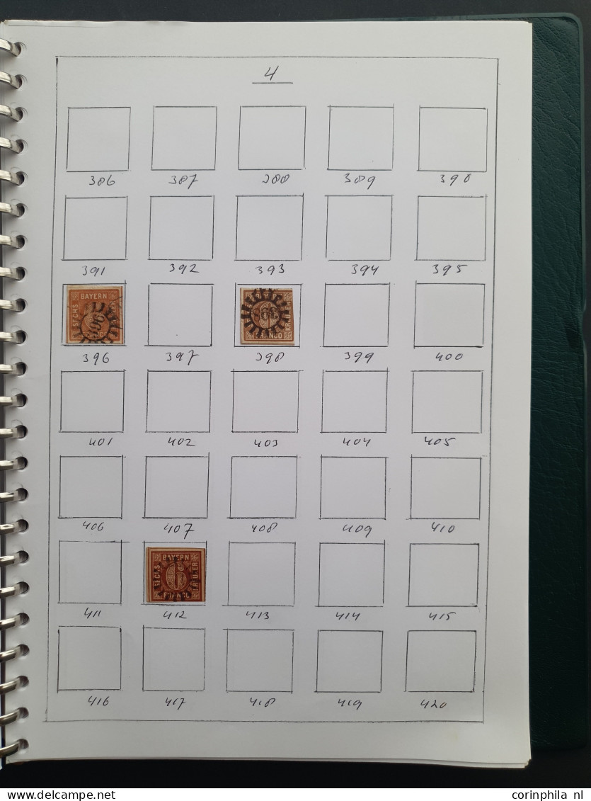 1850-1860 ca., collection of over 400 cog wheel cancellations (Mühlrad stempel) on various values and emissions in mixed