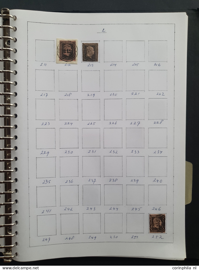 1850-1860 ca., collection of about 275 circulair numeral cancellations in mixed quality in ring binder