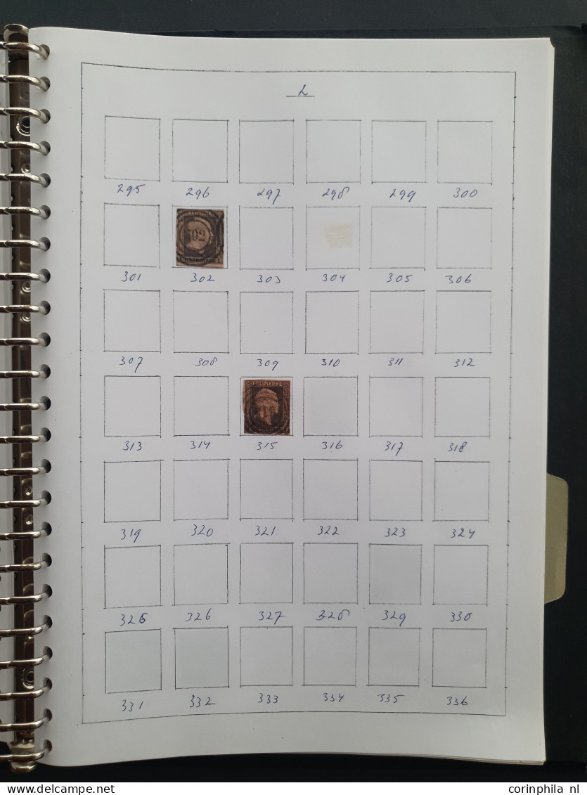 1850-1860 ca., collection of about 275 circulair numeral cancellations in mixed quality in ring binder