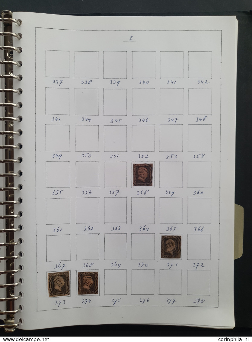 1850-1860 ca., collection of about 275 circulair numeral cancellations in mixed quality in ring binder