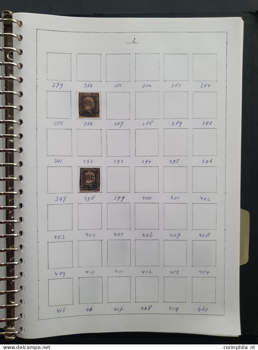 1850-1860 ca., collection of about 275 circulair numeral cancellations in mixed quality in ring binder