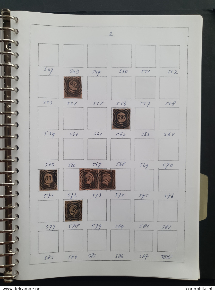 1850-1860 ca., collection of about 275 circulair numeral cancellations in mixed quality in ring binder