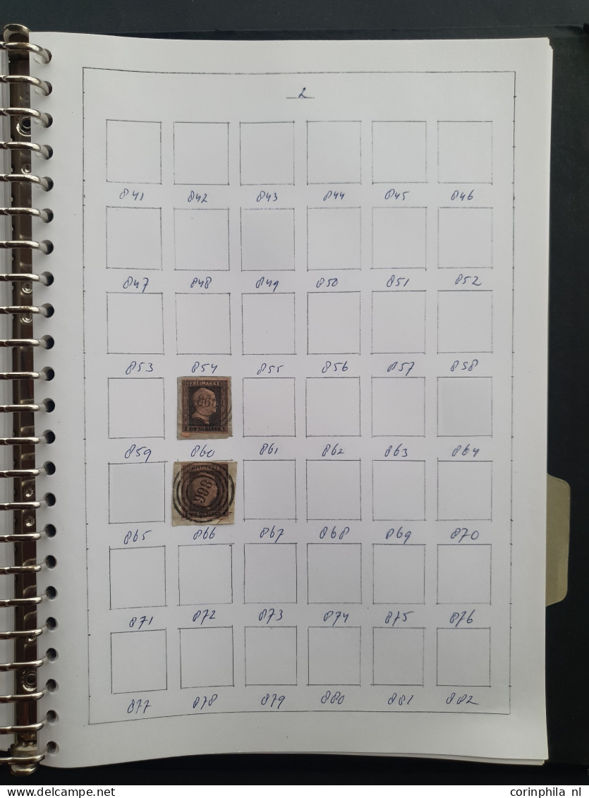 1850-1860 ca., collection of about 275 circulair numeral cancellations in mixed quality in ring binder