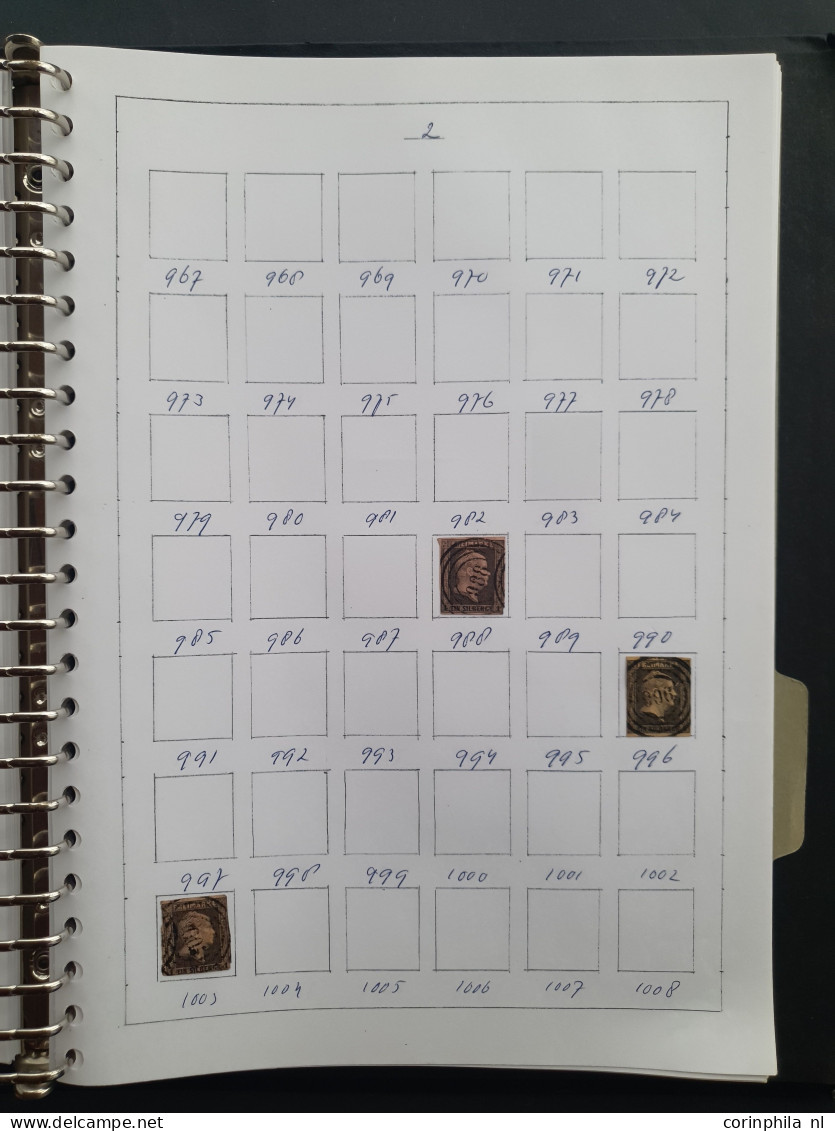 1850-1860 ca., collection of about 275 circulair numeral cancellations in mixed quality in ring binder