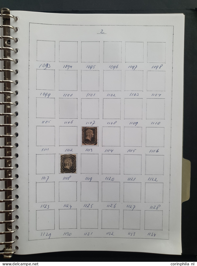 1850-1860 ca., collection of about 275 circulair numeral cancellations in mixed quality in ring binder