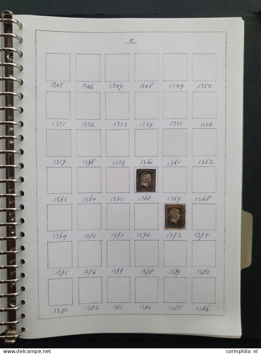1850-1860 ca., collection of about 275 circulair numeral cancellations in mixed quality in ring binder
