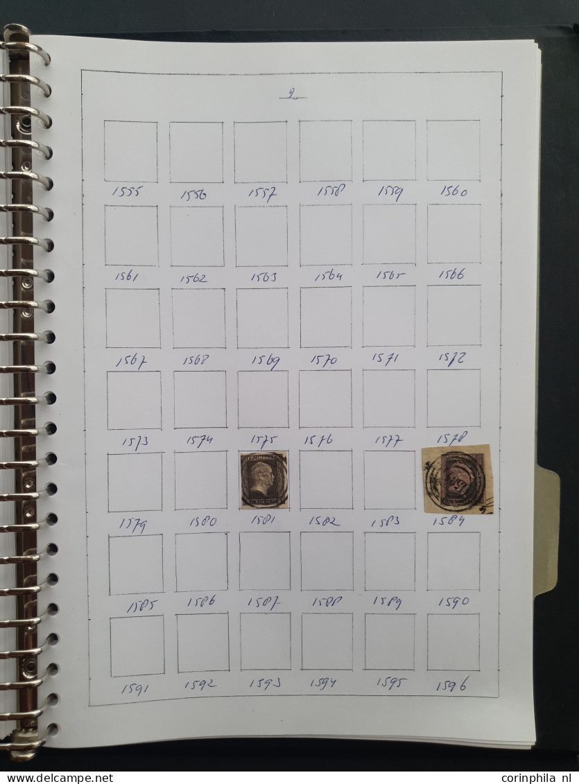 1850-1860 ca., collection of about 275 circulair numeral cancellations in mixed quality in ring binder