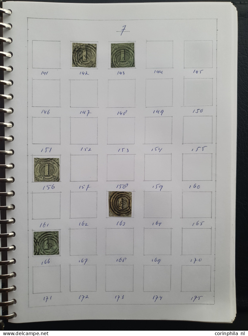 1852-1865 ca., collection of about 400 circulair numeral cancels in mixed quality in ring binder