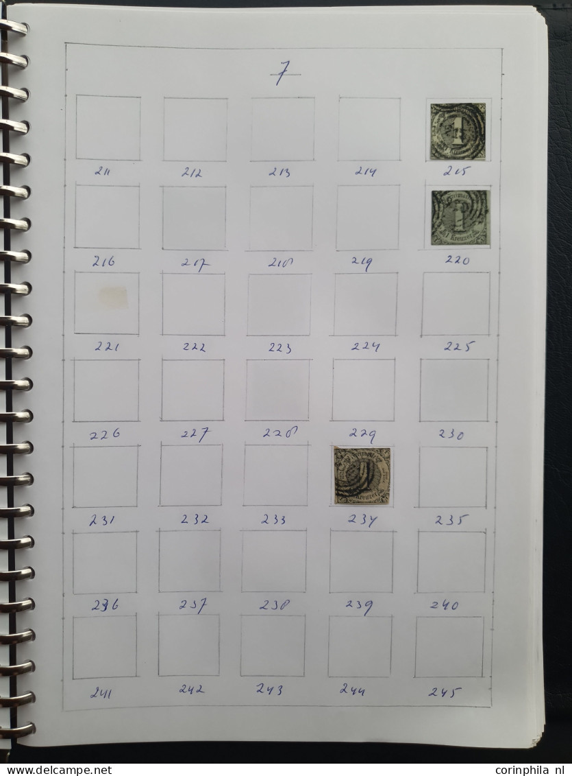 1852-1865 ca., collection of about 400 circulair numeral cancels in mixed quality in ring binder