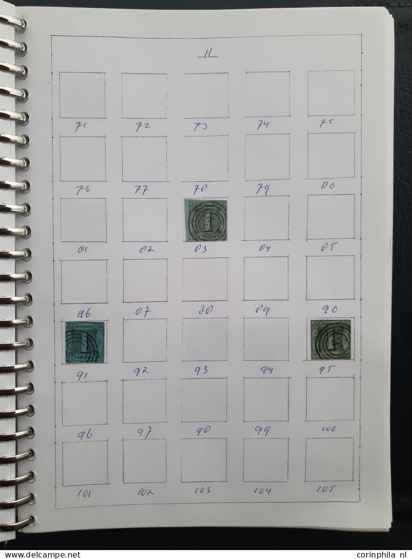 1852-1865 ca., collection of about 400 circulair numeral cancels in mixed quality in ring binder