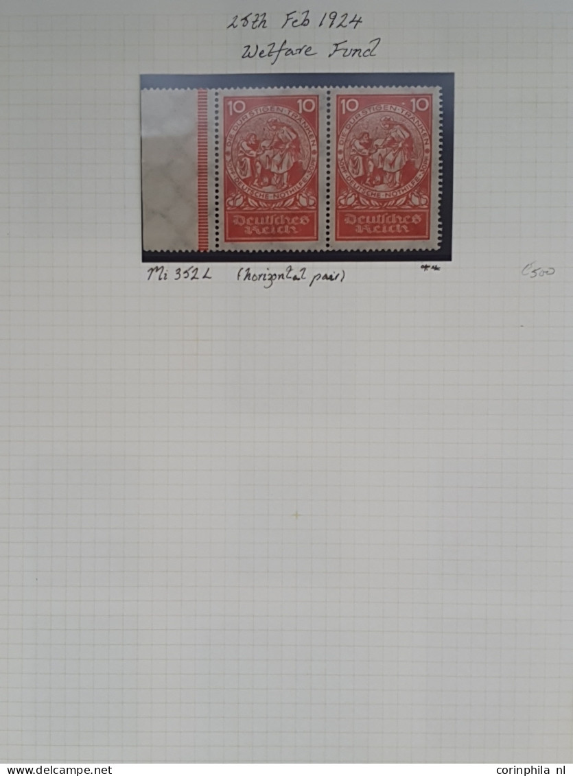 1924-1932, Collection Collected Both Used And */** With A.o. Iposta Miniature Sheet And Sudamerikafahrt On Album Leaves  - Other & Unclassified