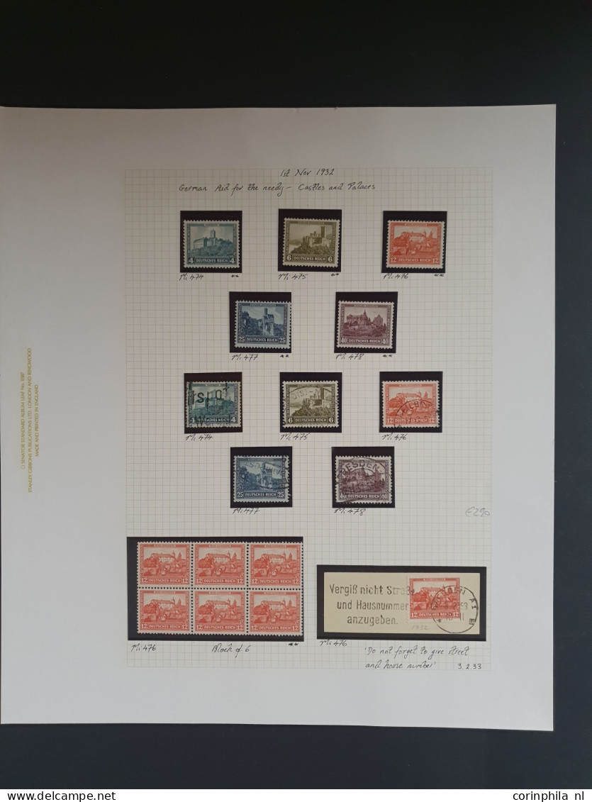 1924-1932, collection collected both used and */** with a.o. Iposta miniature sheet and Sudamerikafahrt on album leaves 