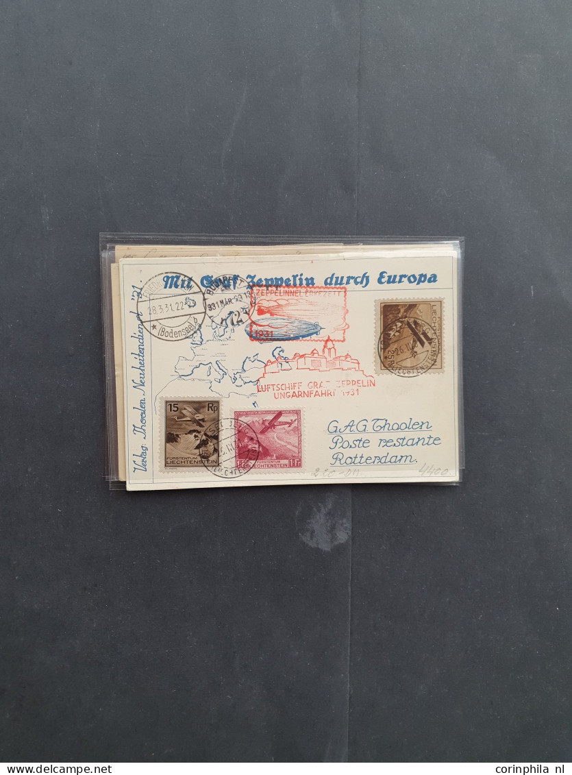 Cover , Airmail 1929 Onwards Zeppelin Flights (six Items) Including Other Countries In Envelope - Otros & Sin Clasificación