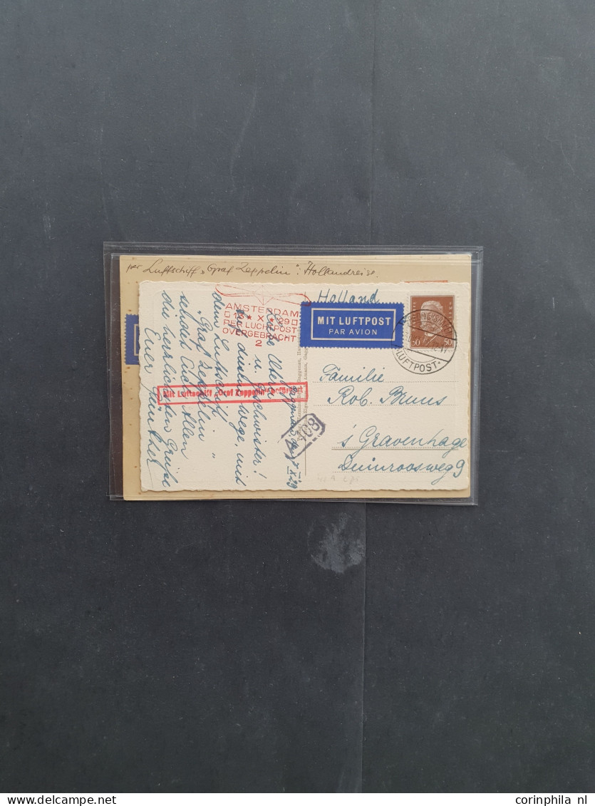 Cover , Airmail 1929 Onwards Zeppelin Flights (six Items) Including Other Countries In Envelope - Otros & Sin Clasificación