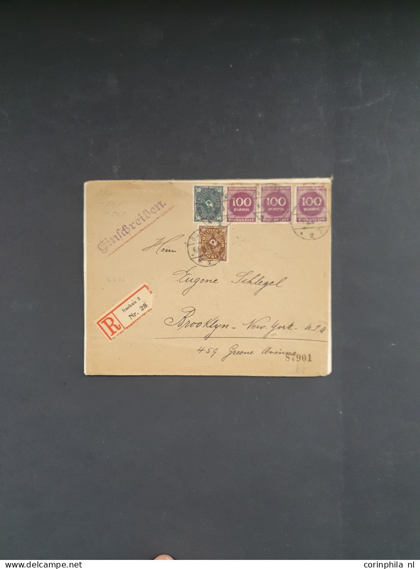 Cover 1923-1931 approx. 18 covers/postal stationery including better items and some German office in Levant in envelope