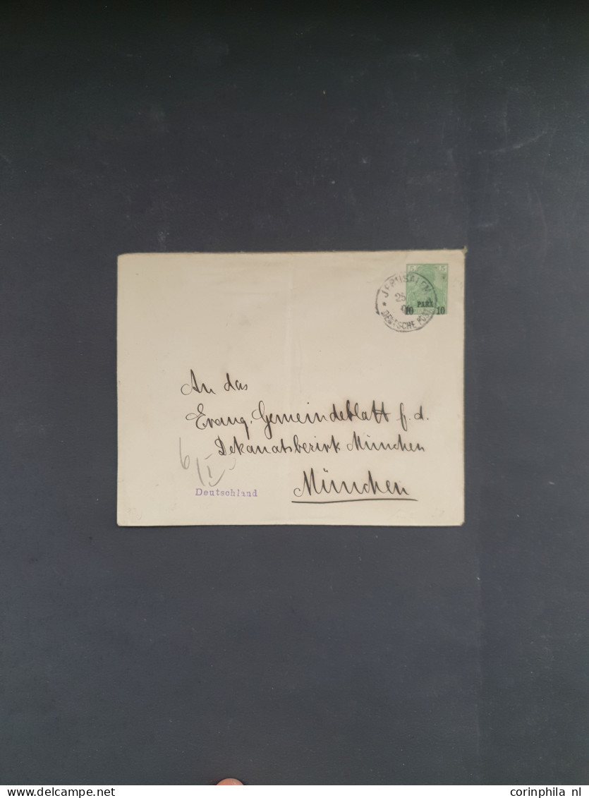 Cover 1923-1931 approx. 18 covers/postal stationery including better items and some German office in Levant in envelope