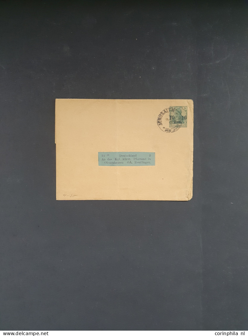 Cover 1923-1931 approx. 18 covers/postal stationery including better items and some German office in Levant in envelope