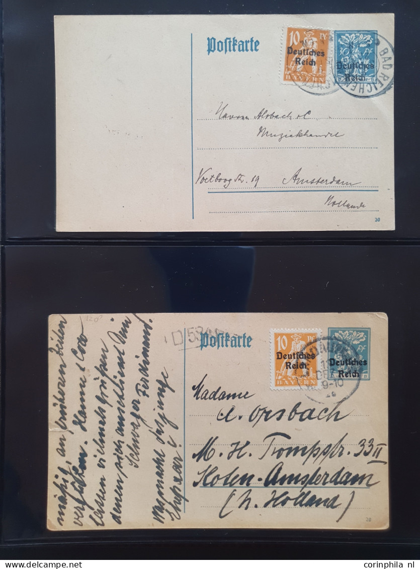 Cover 1920-1923 collection postal stationery infla, all used with and without additional frankings including better item