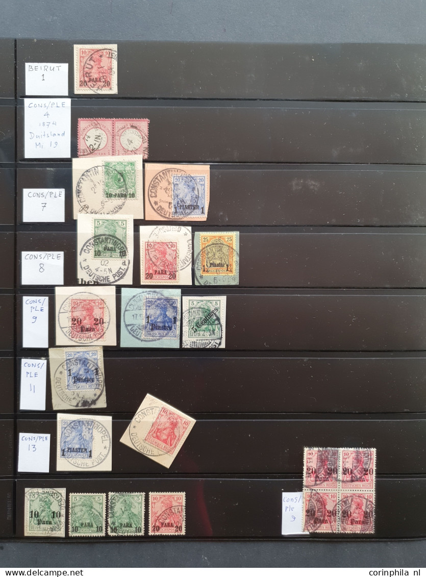 1870 onwards,  collection */** and used with better items including postmarks on German stamps (used abroad), varieties,