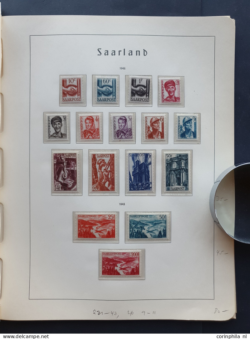 1920/1957 collection Saar, Memel and Danzig used and * with better items (Saar) on album pages in folder 