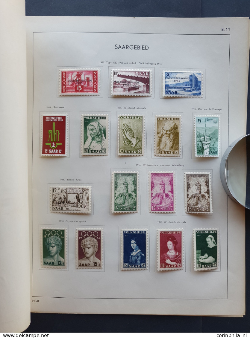 1920/1957 collection Saar, Memel and Danzig used and * with better items (Saar) on album pages in folder 