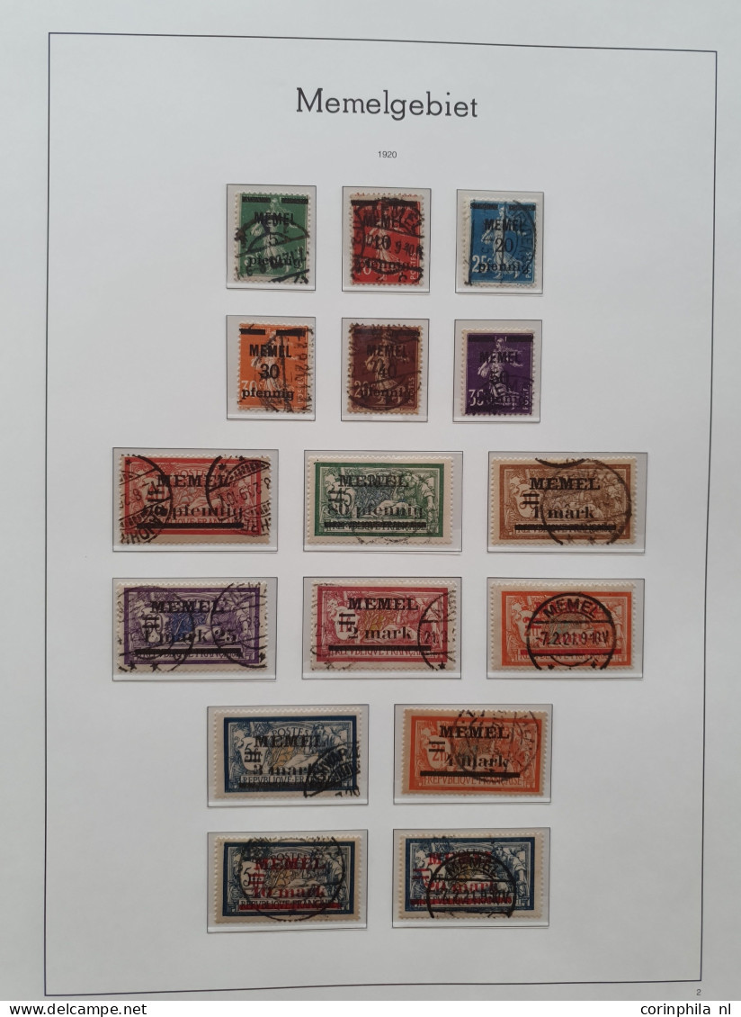 1920/1959 Mostly Used Collection Memel (incl. Better Lithuanian Occupation), Saar (almost) Complete Collection Including - Autres & Non Classés