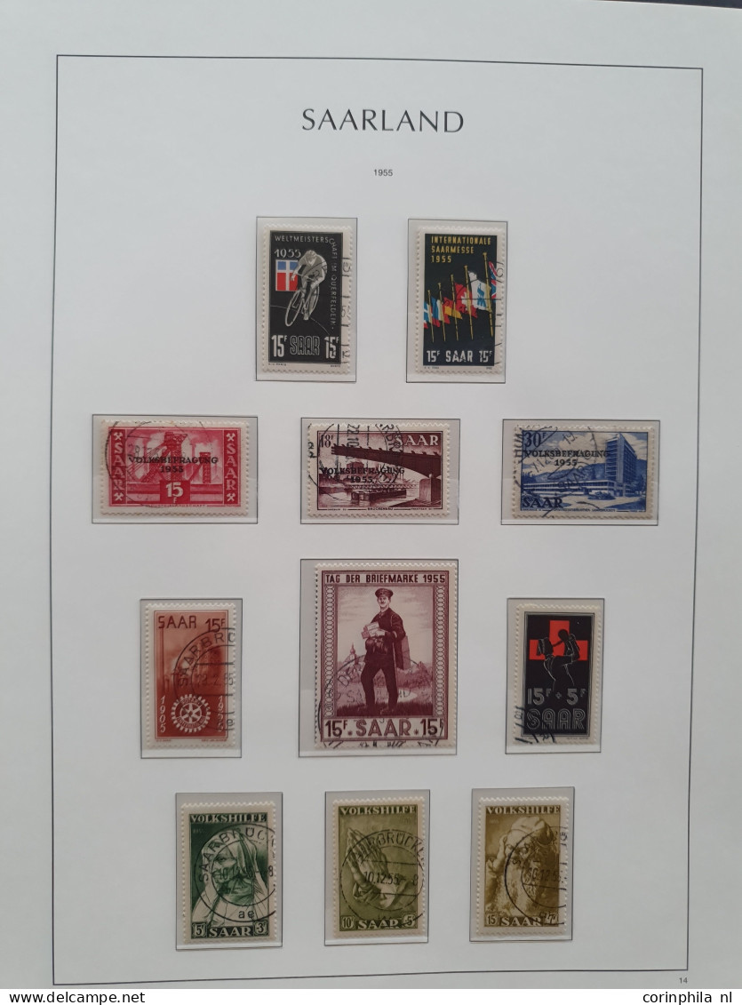 1920/1959 mostly used collection Memel (incl. better Lithuanian occupation), Saar (almost) complete collection including