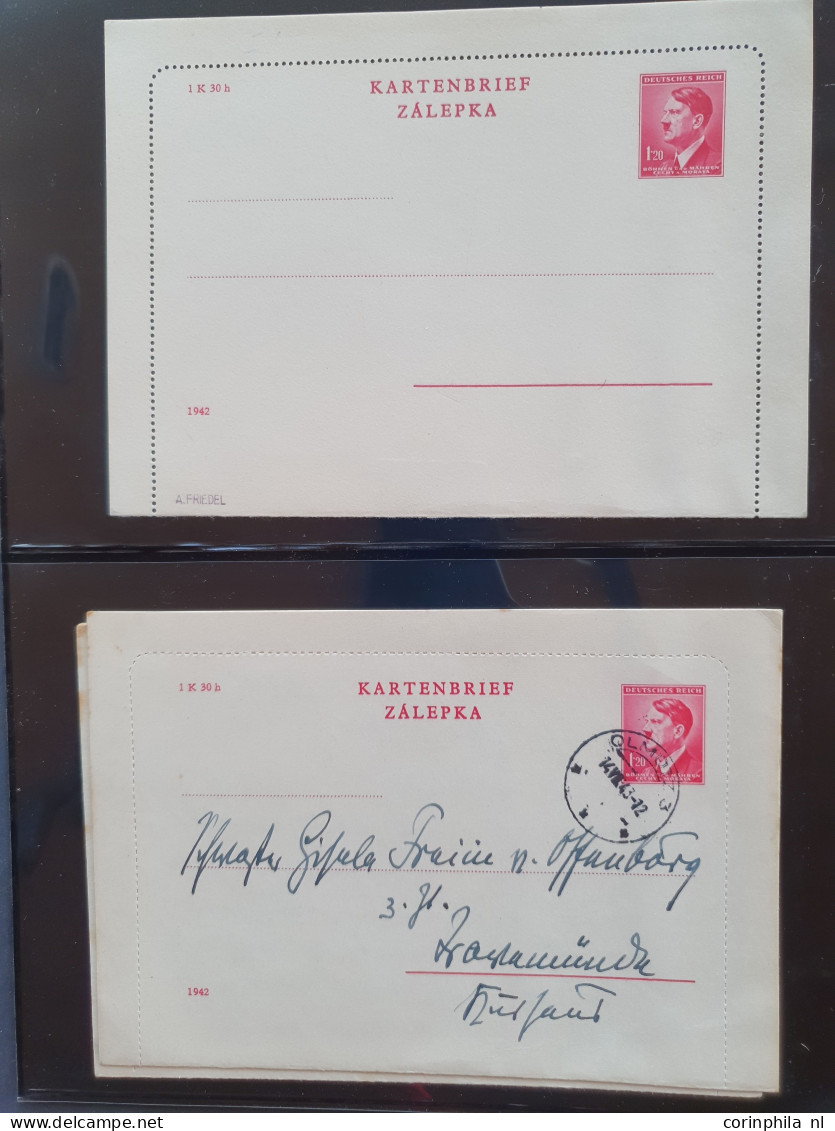 Cover 1939-1944 Collection Postal Stationery (approx. 180 Items) Mainly Used Including Collection Bohemia And Moravia (m - Other & Unclassified