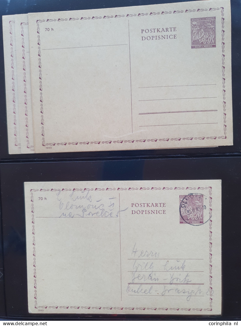 Cover 1939-1944 collection postal stationery (approx. 180 items) mainly used including collection Bohemia and Moravia (m