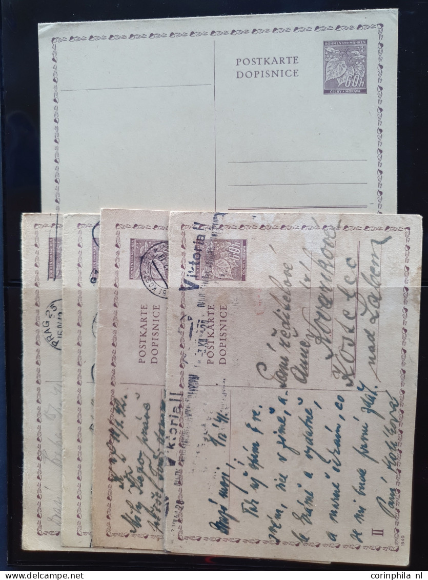 Cover 1939-1944 collection postal stationery (approx. 180 items) mainly used including collection Bohemia and Moravia (m